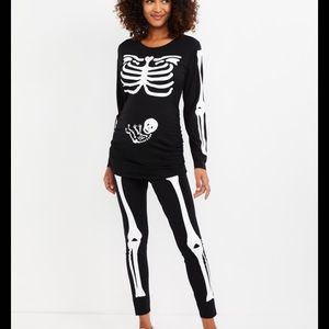 Skeleton maternity halloween costume